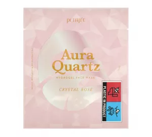 Гидрогелевая маска для лица с жемчужной пудрой PETITFEE Aura Quartz Hydrogel Face Mask [Crystal Rose]